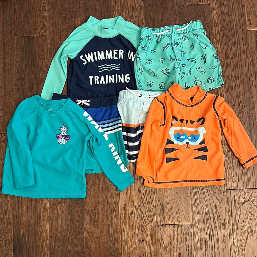 Toddler Boy Rash Guard Swimsuits (set of 3)